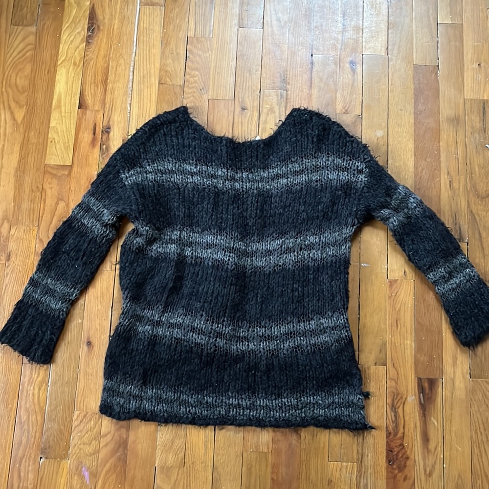 Free People Striped Knit Sweater